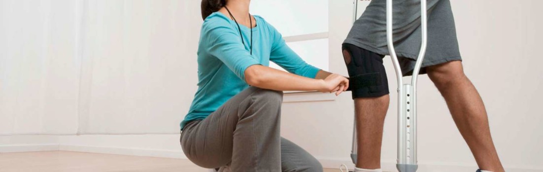 Physiotherapist and patient