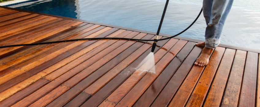 man doing Pressure Wash